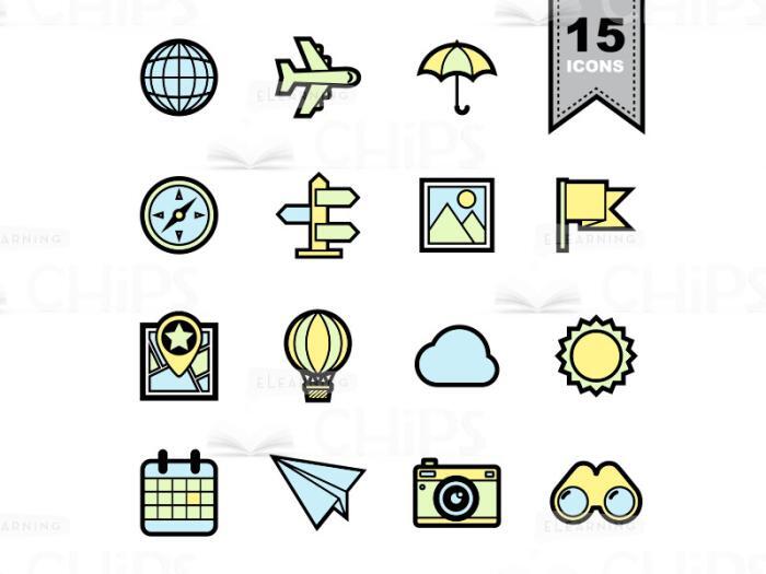 Vacation Icons Set-0