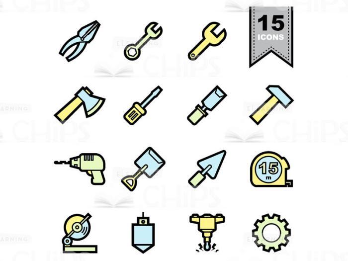 Construction Equipment Icons Set-0