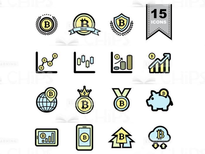 Bitcoin Currency Icons Set-0