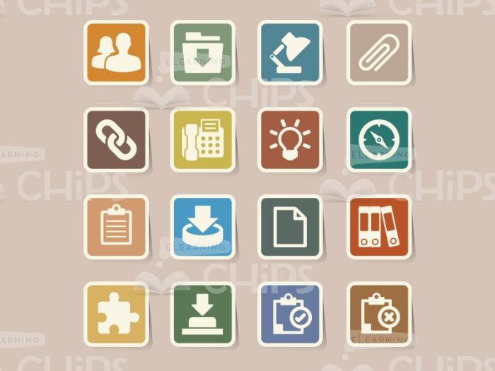 Colourful Icons: Office Set-0