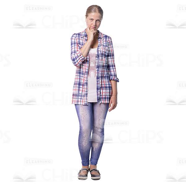 Thoughtful Mid Aged Woman Cutout Photo-0 Thoughtful Mid Aged Woman Cutout Photo-0