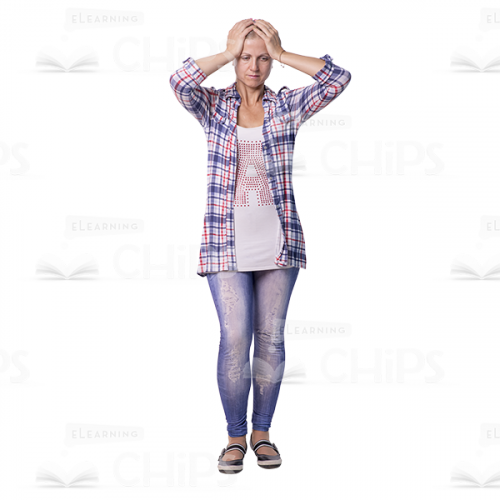 Desperate Mid Aged Woman Cutout Photo-0
