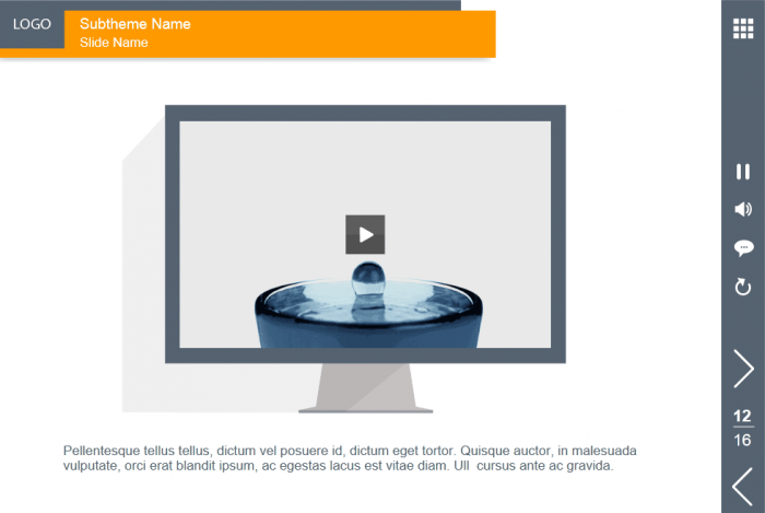 Slide With Video On Display — eLearning Lectora Template