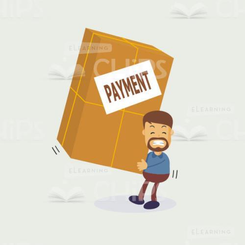 Vector Character Trying To Cope With His Payments-0