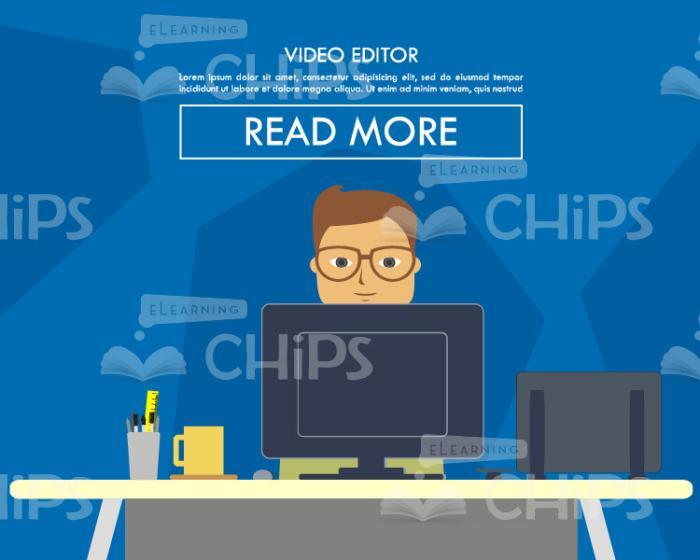 Video Editor Character At Work-0