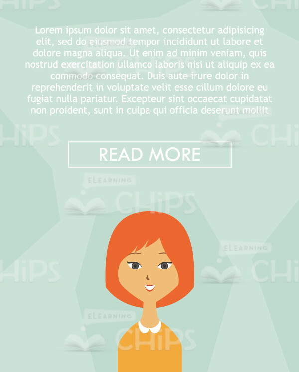 Smiling Redhead Woman Character-0
