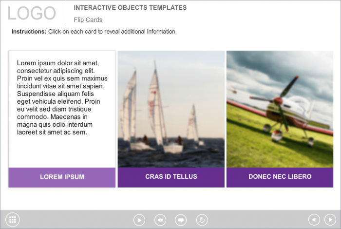 Text + Image Grids — Storyline eLearning Template for eCourses