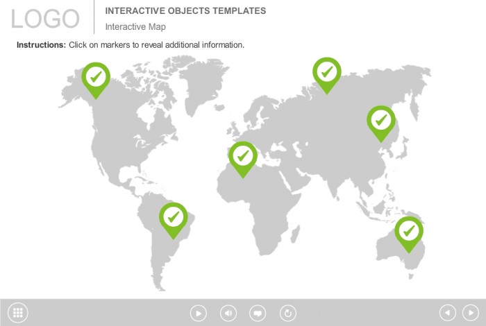 World Map Knowledge Check — Free Download Articulate Storyline Templates for eLearning Developers