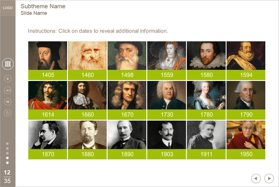 Clickable Pictures — Articulate Storyline Timeline Template Clickable Pictures — Articulate Storyline Timeline Template