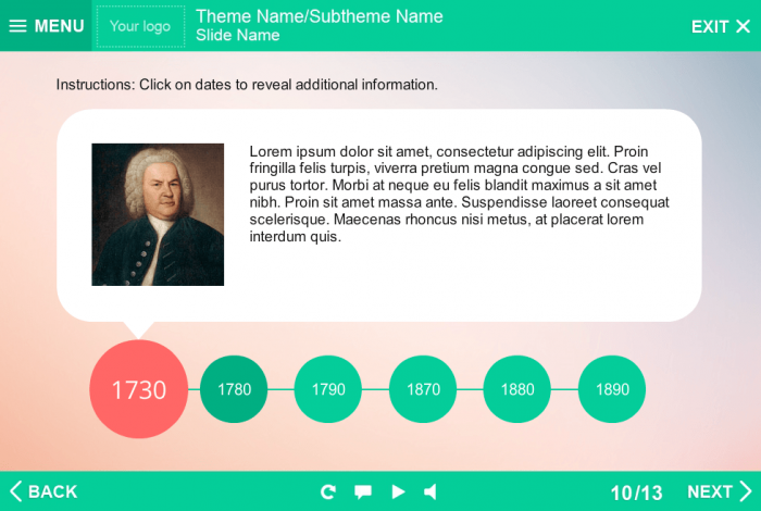 Timeline with Round Buttons — Download Storyline Template