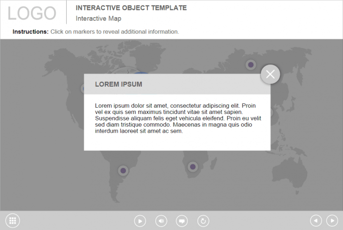 Geography Popup Window — Download Lectora Templates