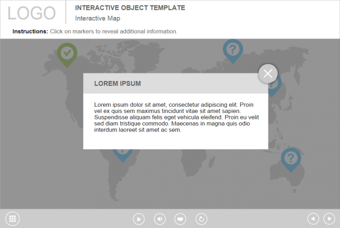 Geography Popup Window — Free Download Lectora Templates