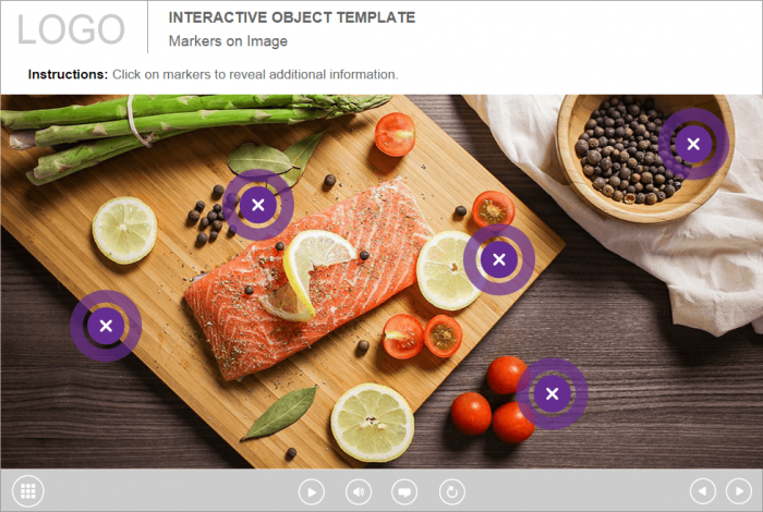 Gastronomy Knowledge Check — Download Lectora Templates for eLearning Developers