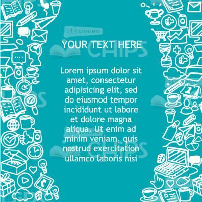 Turquoise Seamless Pattern With A Text Space -0