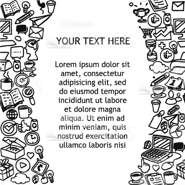Black And White Pattern With A Text Space -0