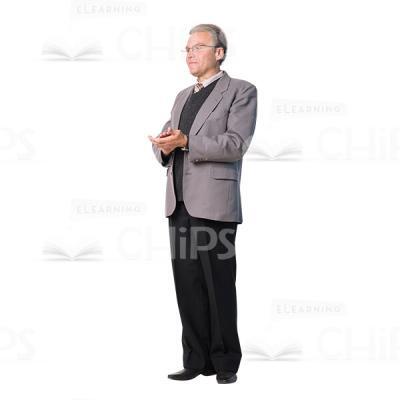 Slightly Clapping Man Cutout Photo-0