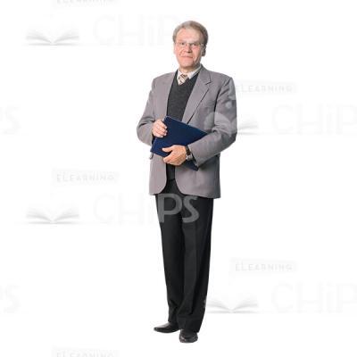 Smiling Man With Folder Cutout-0