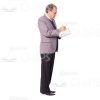 Focused Man Writing Cutout Image-0
