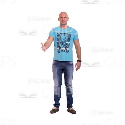 Cutout Image Of Young Man Making Inviting Gesture-0