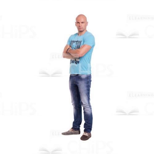 Cutout Image Of Eagle-Eyed Guy With Crossed Arms-0