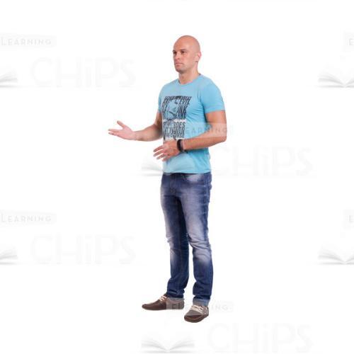Attractive Young Man Cutout Character Gesturing-0