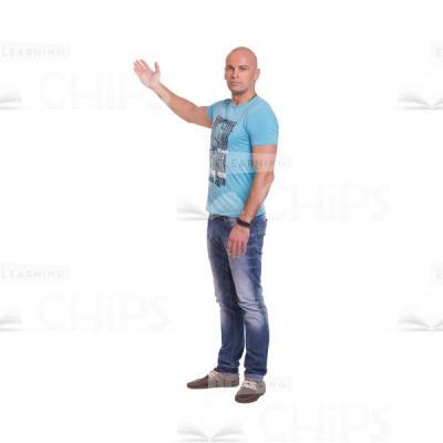 Cutout Image Of Young Man Points At Something-0