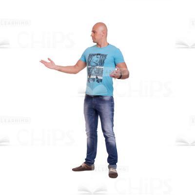 Cutout Man Character Makes An Inviting Gesture With His Hands-0