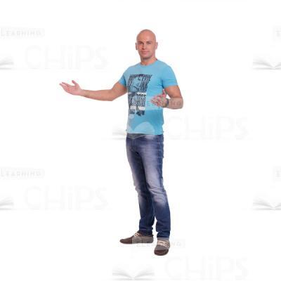 Cutout Image Of Brawny Guy With His Hands Wide Apart-0