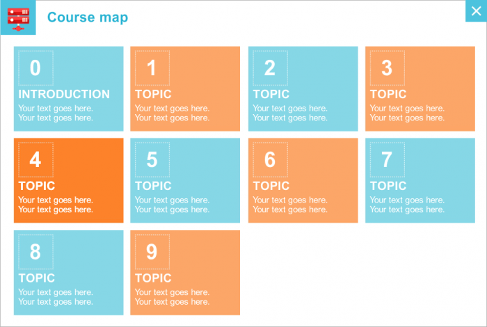 Advanced Course Map — eLearning Template