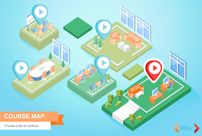 Interactive Course Map — eLearning Template