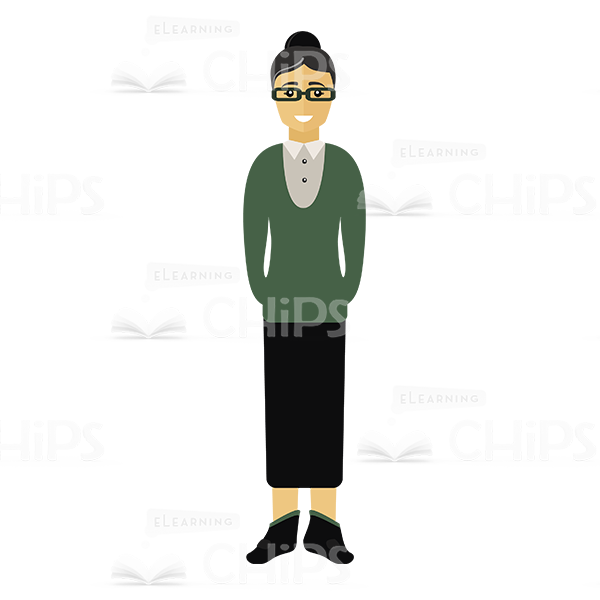 Vector old woman character-0