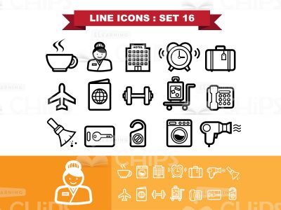Travelling / Room Service Icon Set-0