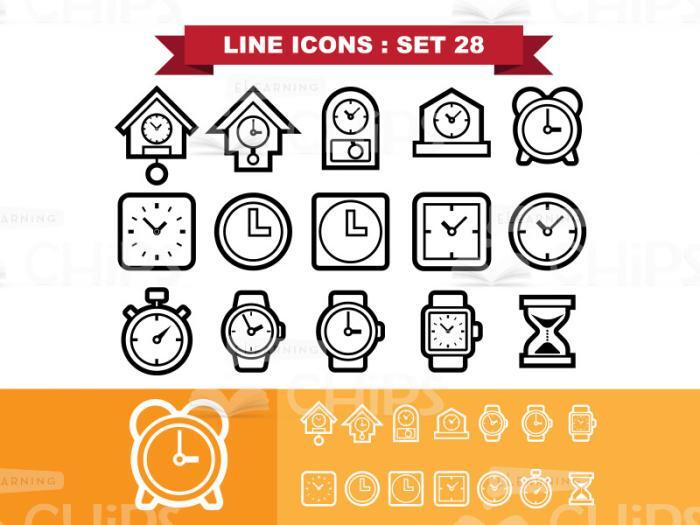 Clocks Icon Set-0