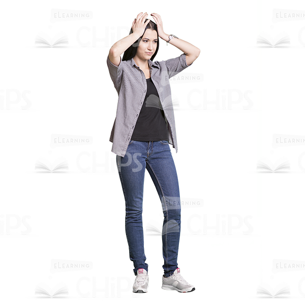 Discouraged cutout girl character -0