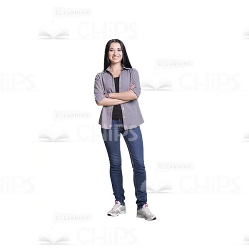 Good-looking cutout teenager with the arms crossed-0