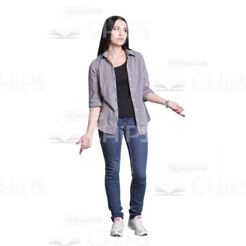 Calm cutout character with opened arms-0
