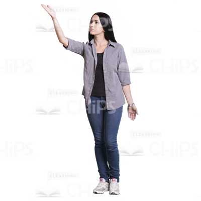 Presenting pose of cutout character-0
