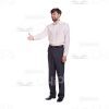 Cutout Man Photo In A Greeting Pose-0
