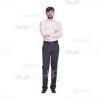 Smiling Cutout Man With Crossed Arms-0