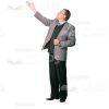 Pointing Up Man Cutout Image-0