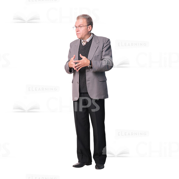 Attentive Man Teacher Cutout Image-0