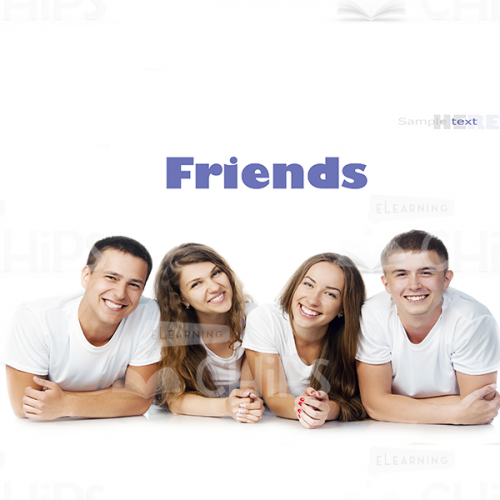 Happy four friends photo-0