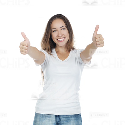 Nice lady with thumbs-up photo-0