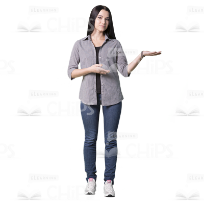 Elegant presenting cutout character-0