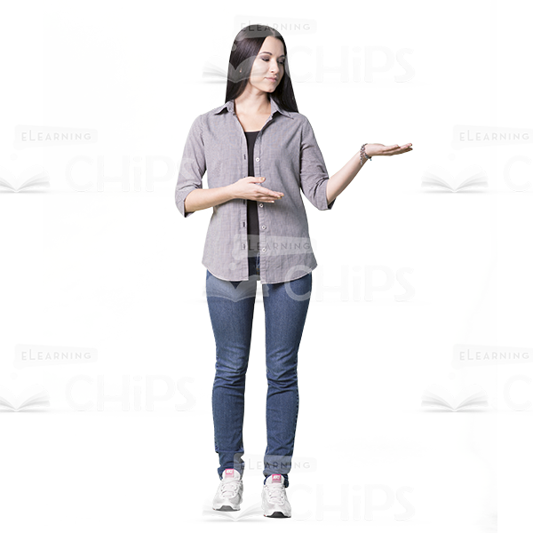 Lovely presenting cutout teenage girl-0