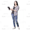 Cutout character pointing at the tablet-0