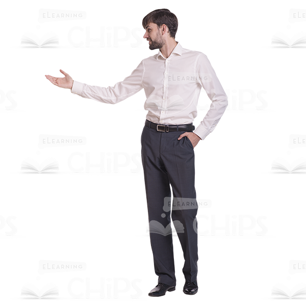 Cutout Man Character Standing In Informal Pose-0