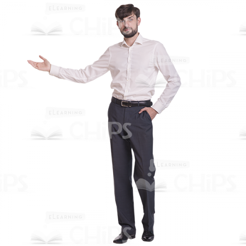 Cutout Image Of Young Man Pointing-0