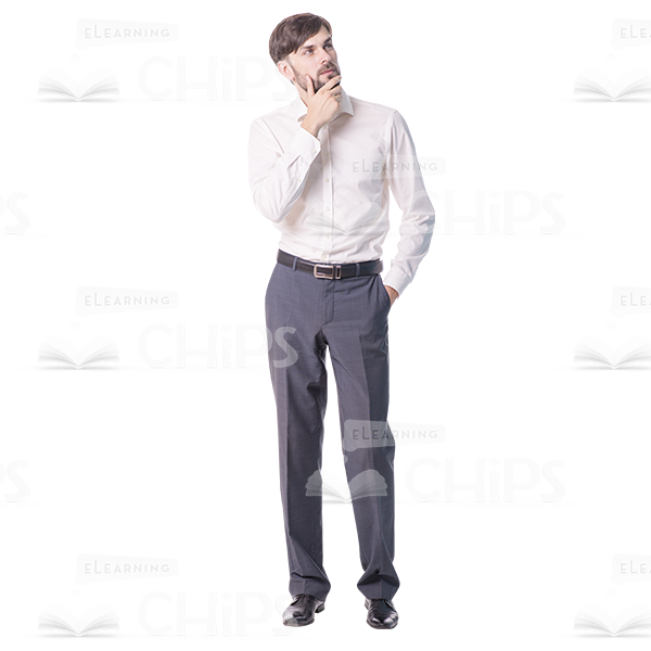 Pensive Young Man Cutout Image-0