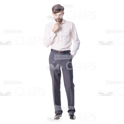 Pensive Man Cutout Character-0